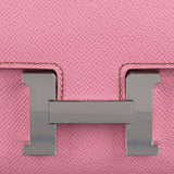 Herm�s 18cm Constance Bubblegum Epsom Leather Palladium Hardware