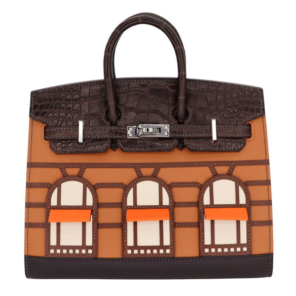 Herm�s 20cm Birkin Sellier Faubourg House Day Palladium Hardware