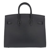 Herm�s 20cm Birkin Sellier Faubourg House Midnight So Black Hardware