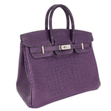 Herm�s 25cm Birkin Amethyst Matte Alligator Palladium Hardware