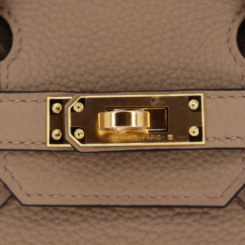 Herm�s 25cm Birkin Beige Marfa Togo Leather Gold Hardware