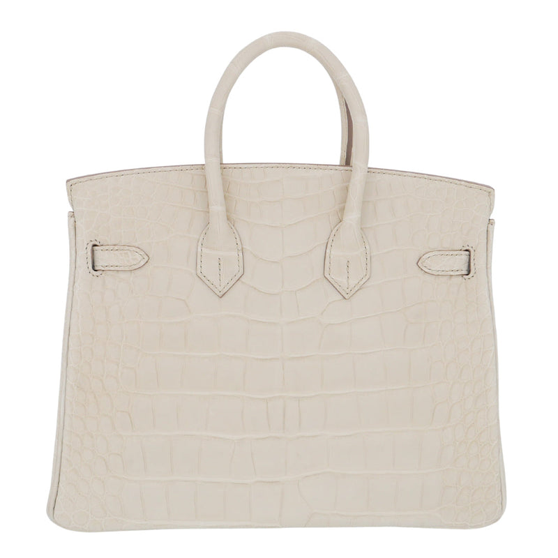 Herm�s 25cm Birkin Beton Matte Alligator Gold Hardware