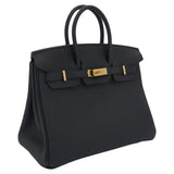 Herm�s 25cm Birkin Black Togo Leather Gold Hardware