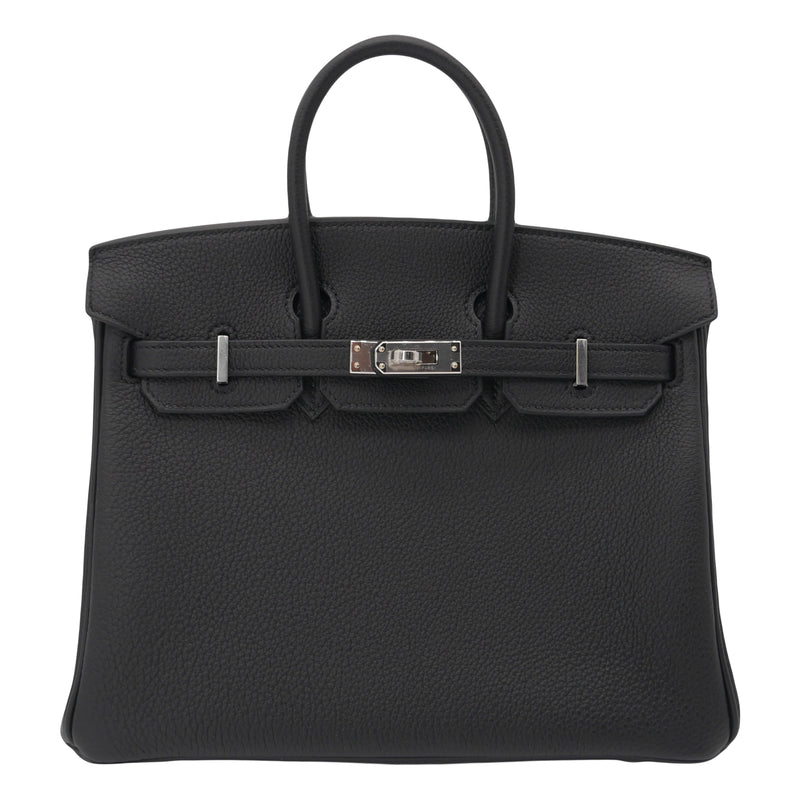 Herm�s 25cm Birkin Black Togo Leather Palladium Hardware