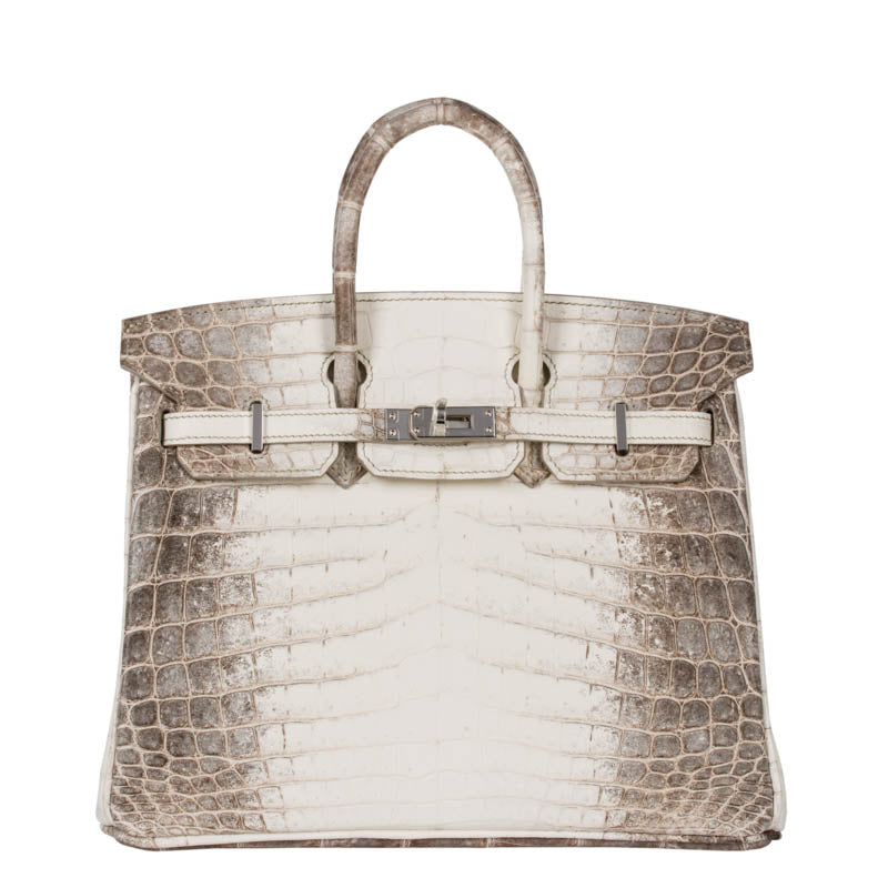 Herm�s 25cm Birkin Blanc Himalayan Palladium Hardware