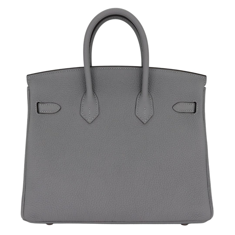 Herm�s 25cm Birkin Bleu Lin Togo Leather Palladium Hardware