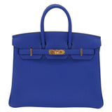 Herm�s 25cm Birkin Bleu Royal Togo Leather Gold Hardware