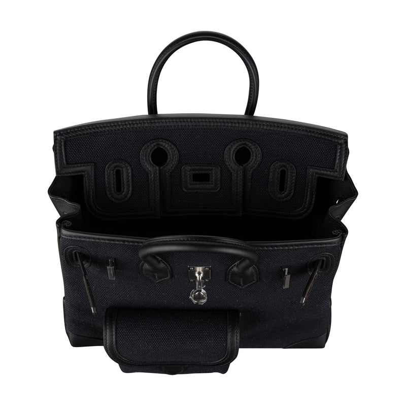 Herm�s 25cm Birkin Cargo Black Palladium Hardware