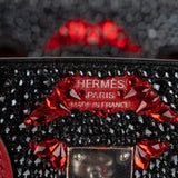 Herm�s 25cm Birkin Customized "Kiss Me" Lips Swarovski Crystal Palladium Hardware