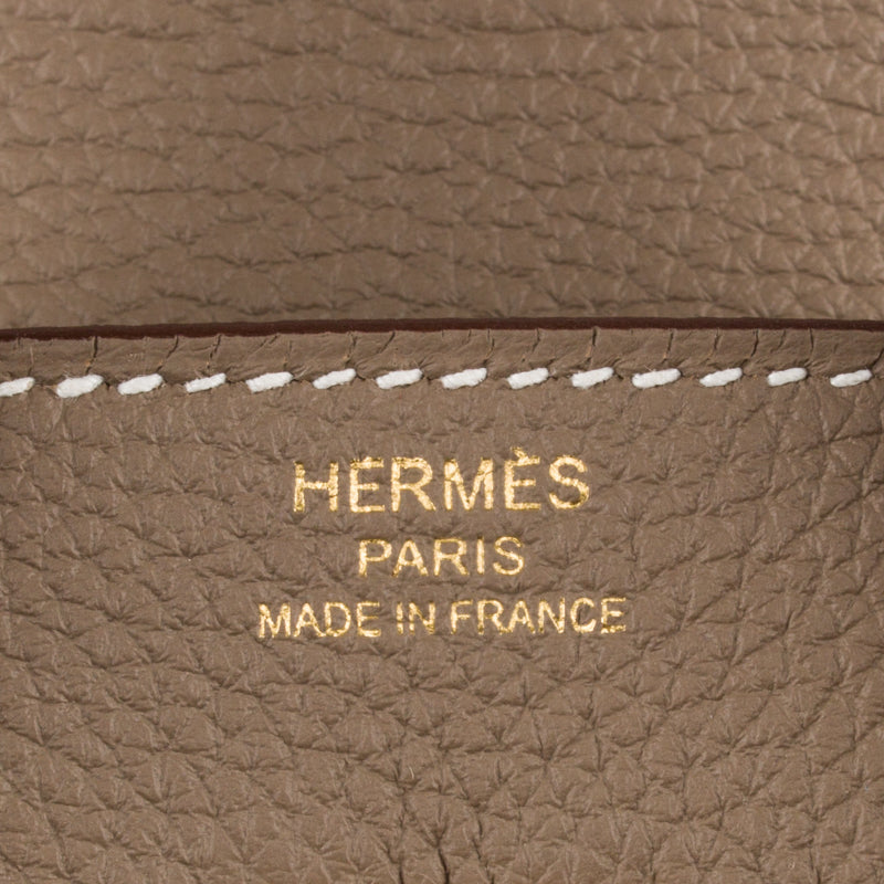 Herm�s 25cm Birkin Etoupe Togo Leather Gold Hardware