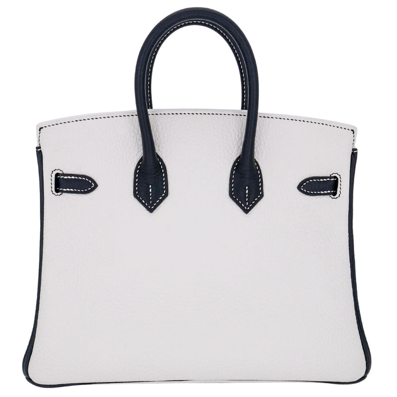 Herm�s 25cm Birkin HSS Panda Black/White Clemence Leather Palladium Hardware