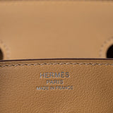 Herm�s 25cm Birkin In and Out Biscuit/Multicolor Swift Leather Palladium Hardware