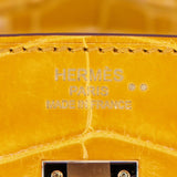 Herm�s 25cm Birkin Jaune Ambre Shiny Niloticus Crocodile GHW