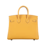 Herm�s 25cm Birkin Jaune Ambre Togo Leather Gold Hardware