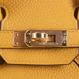 Herm�s 25cm Birkin Jaune Ambre Togo Leather Gold Hardware