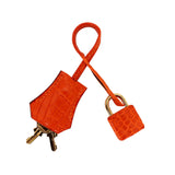 Herm�s 25cm Birkin Orange Matte Niloticus Crocodile Gold Hardware