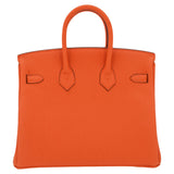 Herm�s 25cm Birkin Orange Togo Leather Gold Hardware