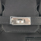 Herm�s 25cm Birkin Rock Black Volupto Leather Palladium Hardware