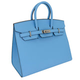 Herm�s 25cm Birkin Sellier Celeste Epsom Leather Palladium Hardware