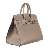 Herm�s 25cm Birkin Sellier Etoupe Epsom Leather Palladium Hardware