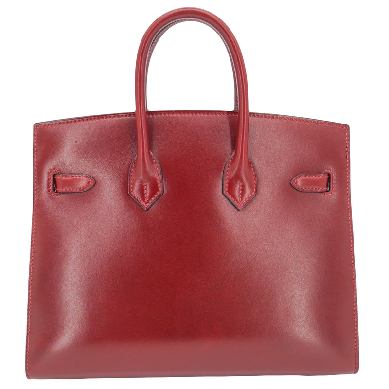 Herm�s 25cm Birkin Sellier Rouge H Box Calf Leather Palladium Hardware