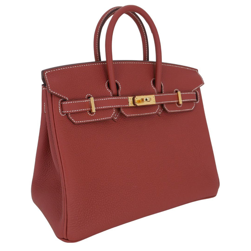 Herm�s 25cm Birkin Sienne Togo Leather Gold Hardware