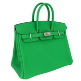 Herm�s 25cm Birkin Verso Bambou Togo Leather Palladium Hardware