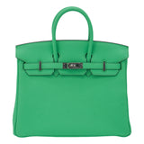 Herm�s 25cm Birkin Vert Comics Togo Leather Palladium Hardware