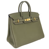 Herm�s 25cm Birkin Vert Olive Togo Leather Gold Hardware