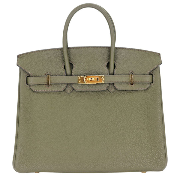 Herm�s 25cm Birkin Vert Olive Togo Leather Gold Hardware