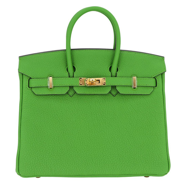 Herm�s 25cm Birkin Vert Yucca Togo Leather Gold Hardware