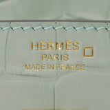 Herm�s 25cm Birkin Vert d'Eau Matte Alligator Gold Hardware