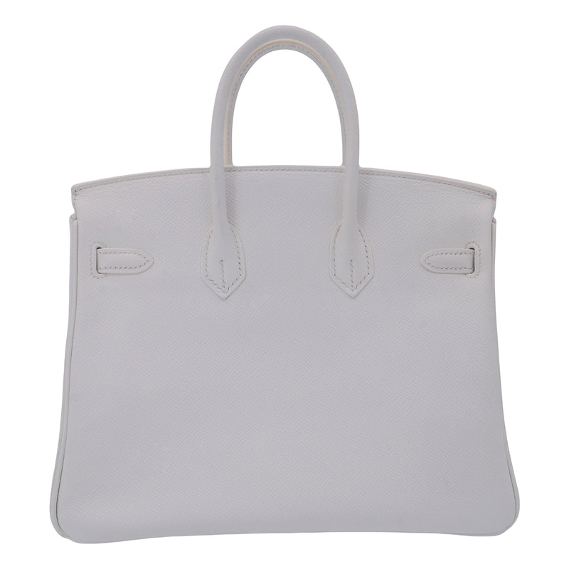 Herm�s 25cm Birkin White Epsom Leather Gold Hardware