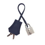 Herm�s 25cm Kelly Retourne Bleu Navy Togo Leather Palladium Hardware