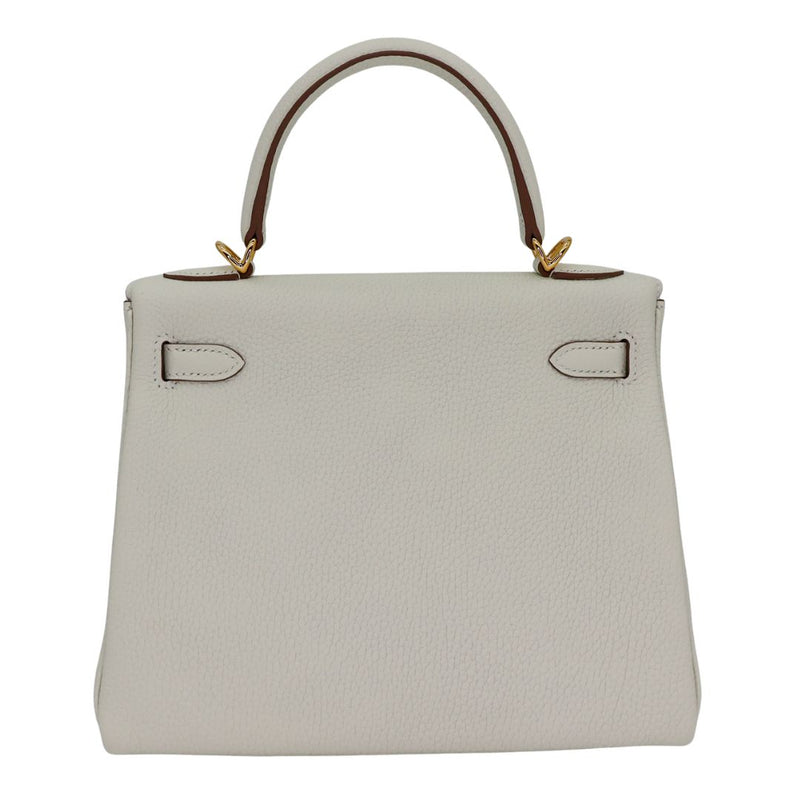 Herm�s 25cm Kelly Retourne Mushroom Togo Leather Gold Hardware