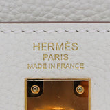 Herm�s 25cm Kelly Retourne Mushroom Togo Leather Gold Hardware