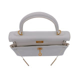 Herm�s 25cm Kelly Retourne White Epsom Leather Gold Hardware