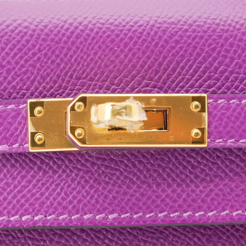 Herm�s 25cm Kelly Sellier Anemone Epsom Leather Gold Hardware