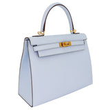 Herm�s 25cm Kelly Sellier Bleu Brume Epsom Leather Gold Hardware