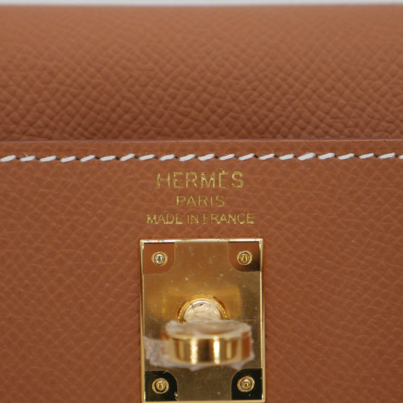 Herm�s 25cm Kelly Sellier Gold Epsom Leather Gold Hardware