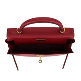 Herm�s 28cm Kelly Sellier Rouge Grenat Epsom Leather Gold Hardware