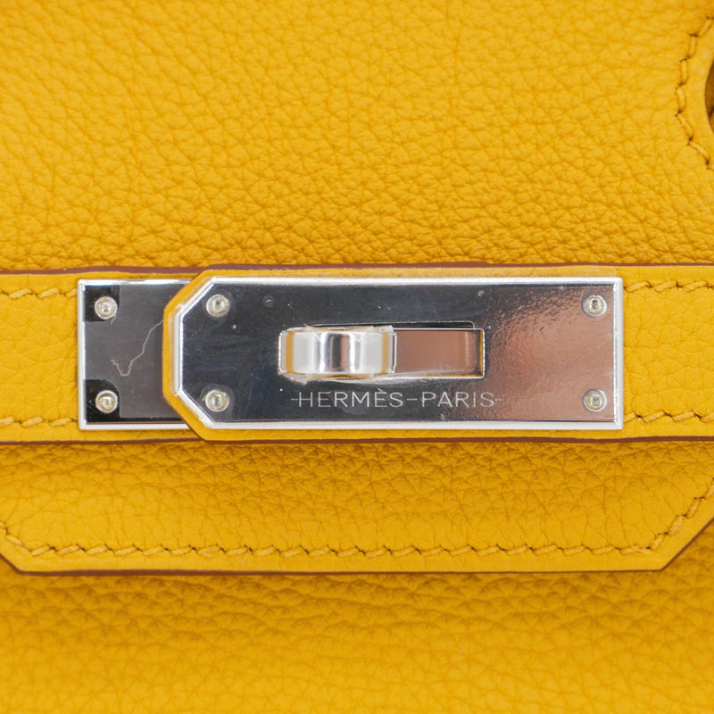 Herm√®s 30cm Birkin Ambre Togo Leather Palladium Hardware