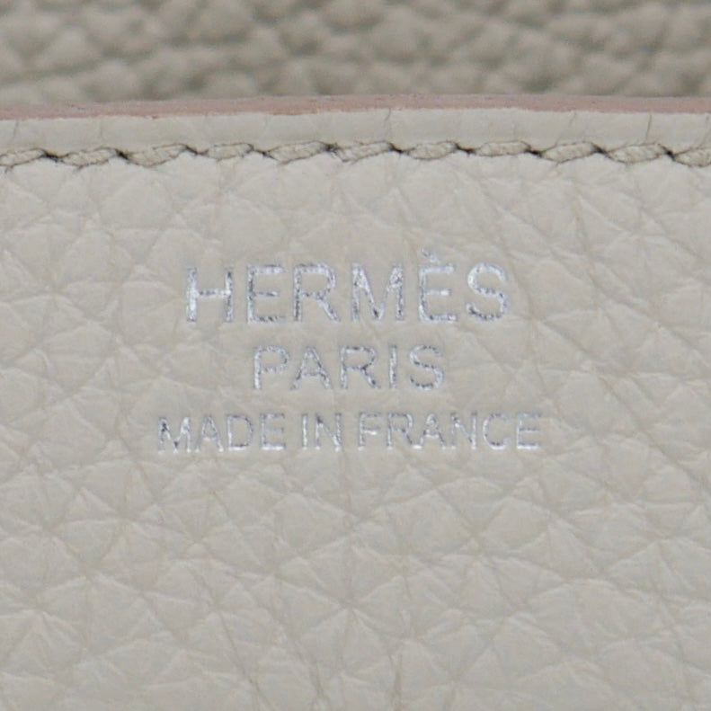 Herm�s 30cm Birkin Beton Clemence Leather Palladium Hardware