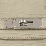 Herm�s 30cm Birkin Beton Matte Alligator Palladium Hardware