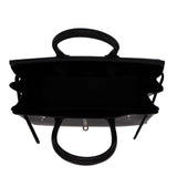 Herm�s 30cm Birkin Black Box Calf Leather Palladium Hardware