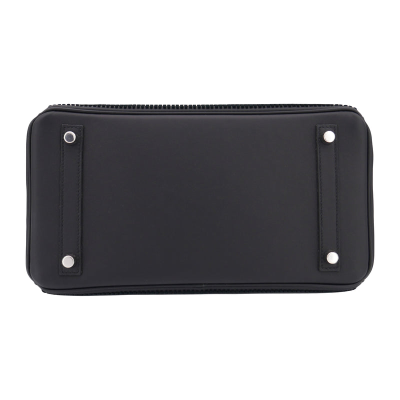 Herm�s 30cm Birkin Black C√¥te √† C√¥te Tuffetage Caban Swift Leather Palladium Hardware