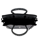 Herm�s 30cm Birkin Black Dalmatian Buffalo Leather Palladium Hardware