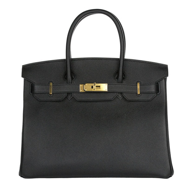 Herm�s 30cm Birkin Black Epsom Leather Gold Hardware