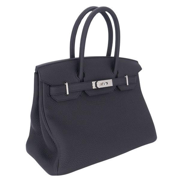 Herm�s 30cm Birkin Black Togo Leather Palladium Hardware