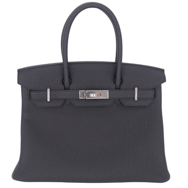 Herm�s 30cm Birkin Black Togo Leather Palladium Hardware